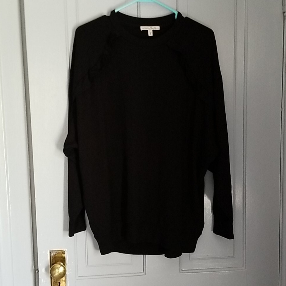 Express sweater with ruffle details